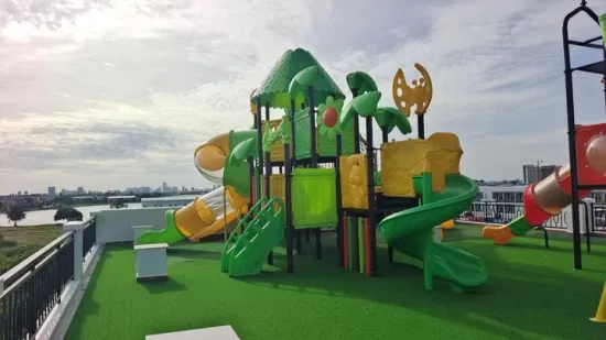 Juego Infantil a adapté l'équipement extérieur adapté aux besoins du client de terrain de jeu, grande glissière en plastique d'enfants